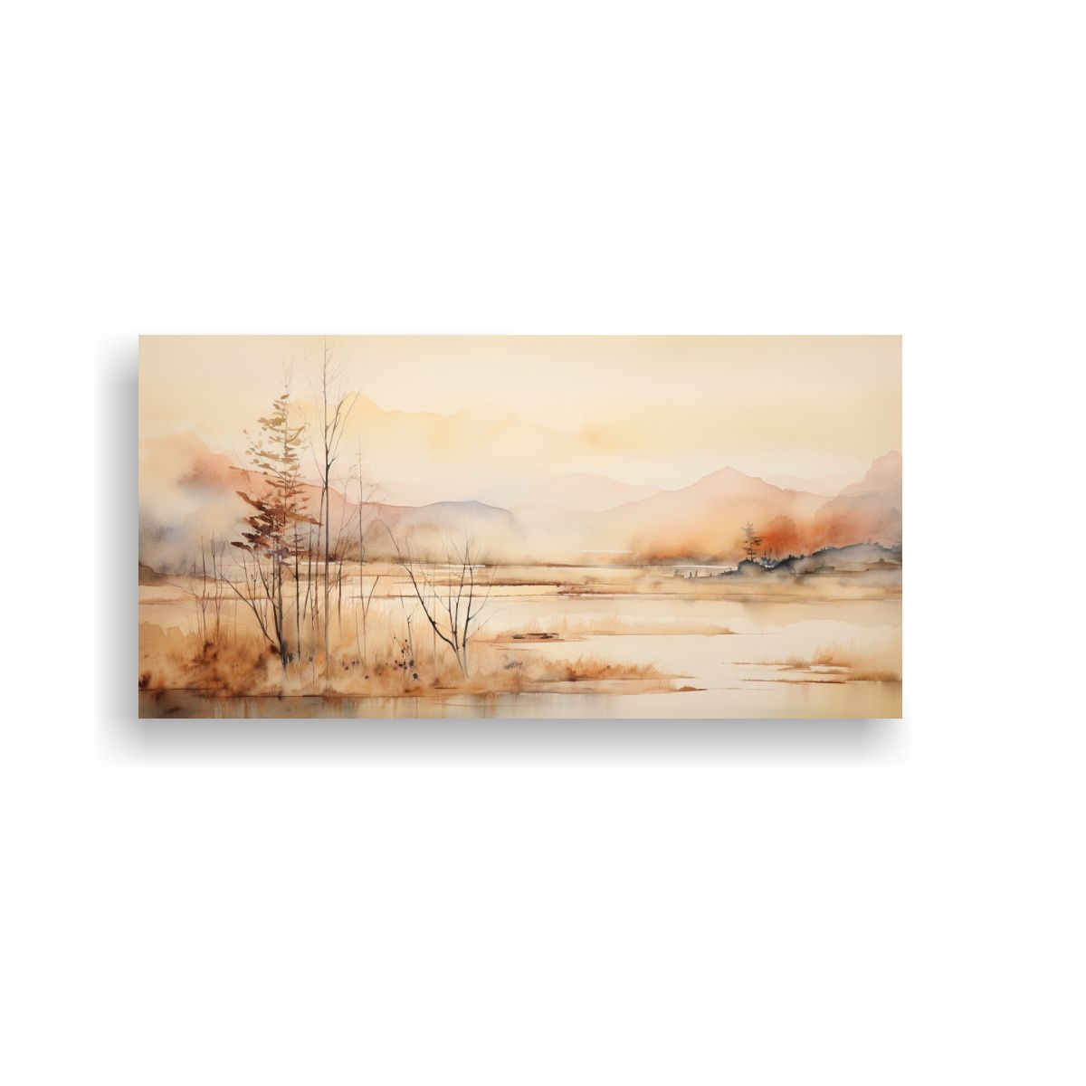 GENERICO - Paisaje Sereno En Pinturas De Decoración Con 120x60 Cm