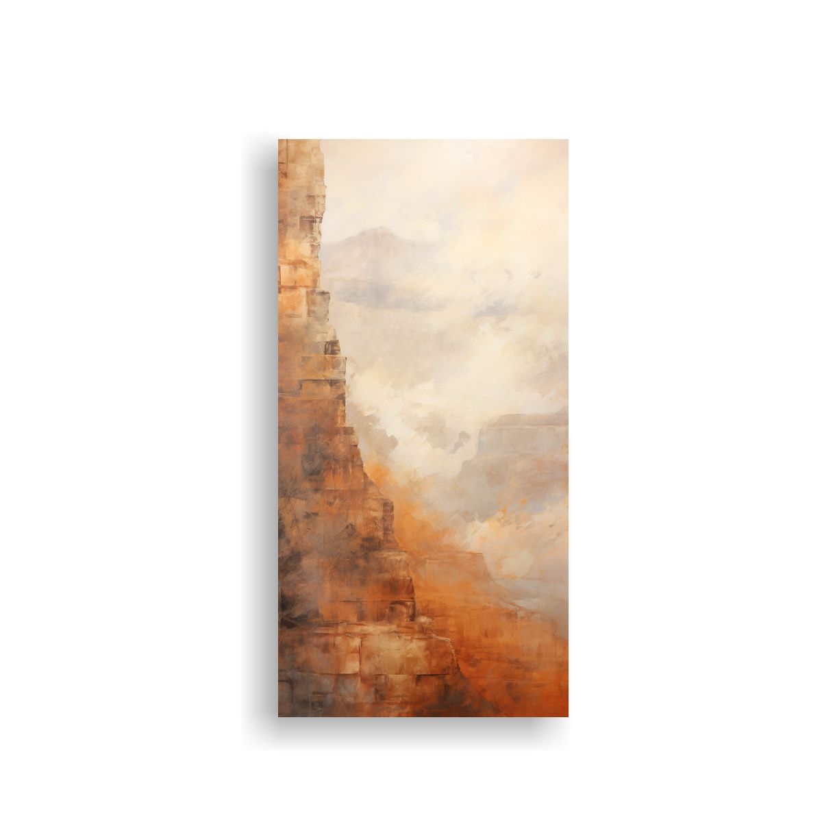 GENERICO - Cuadros Decorativos Con Tonos Terrosos Y Texturas 70x140 Cm