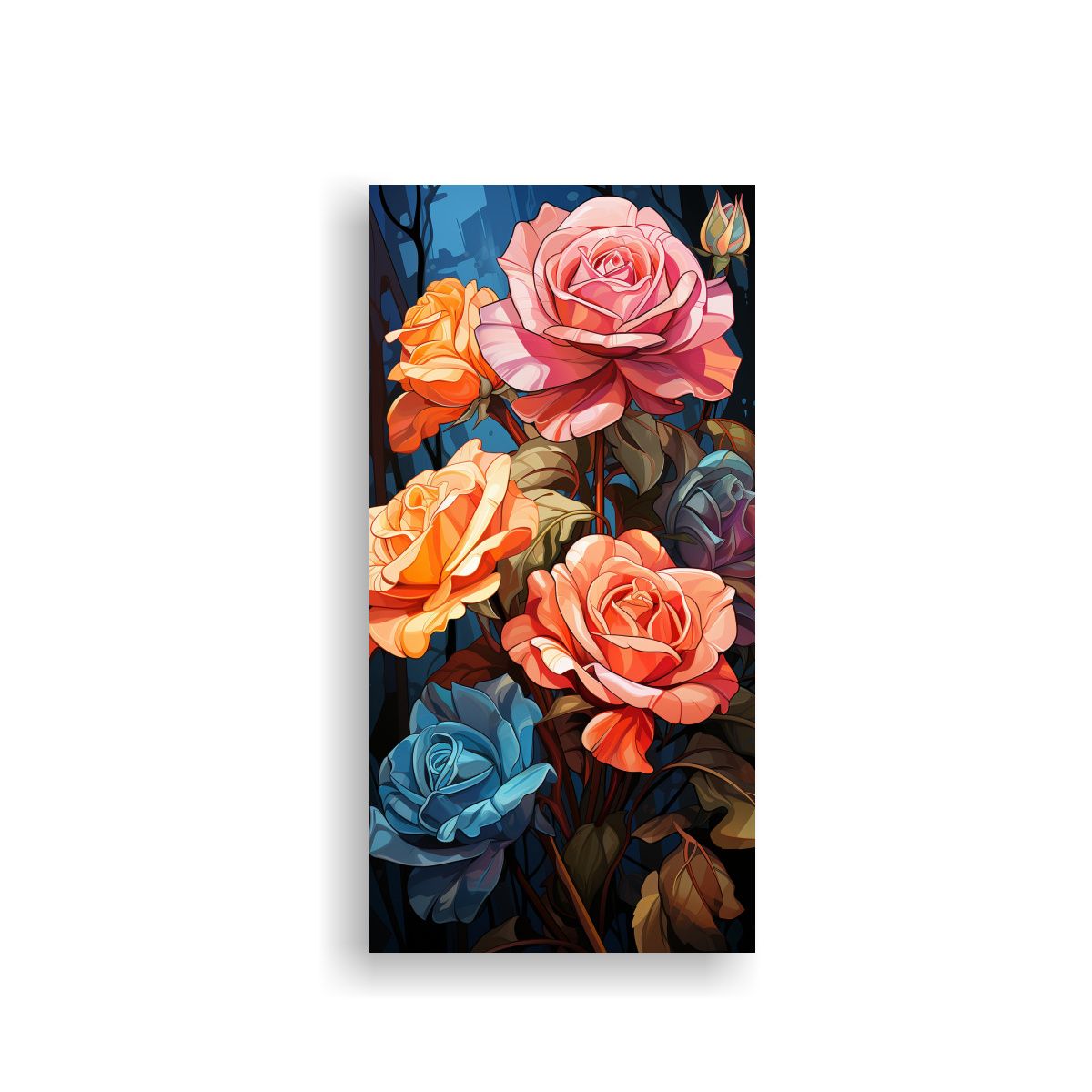 GENERICO - Cuadros Decorativos De Rosas Híbridas Pop Art 70x140 Cm