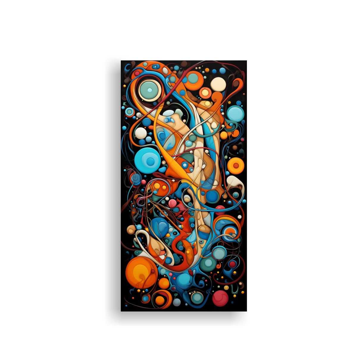 GENERICO - Pintura Abstracta Lienzo Colores Fríos Belleza 70x140 Cm