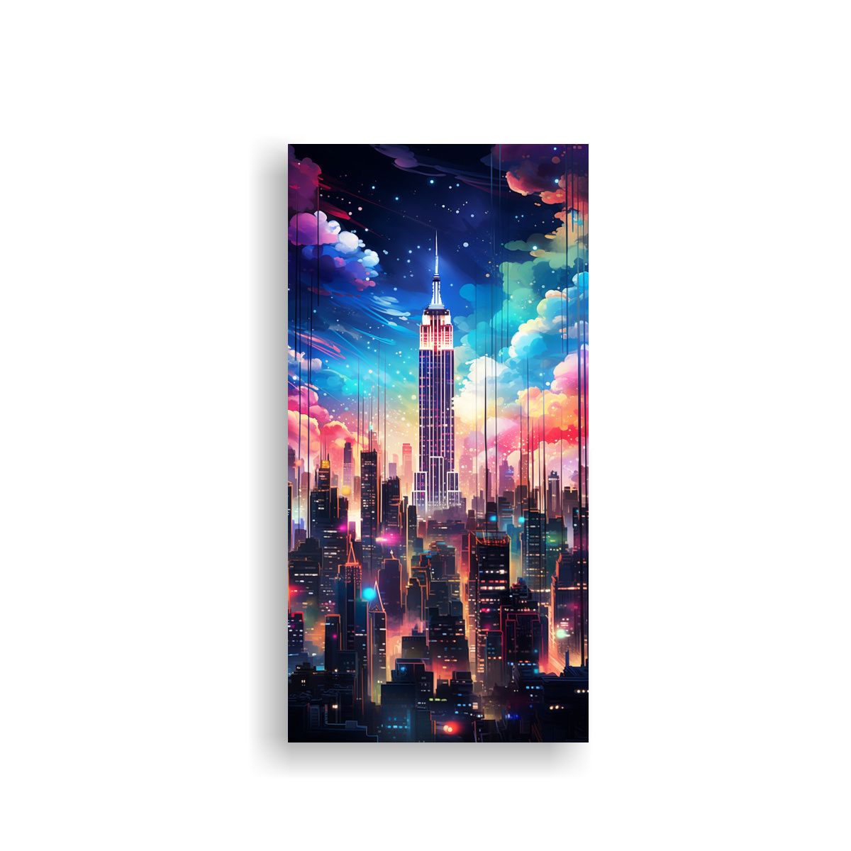 GENERICO - Lienzo Colorido Fotografía Calma Ciudad Nueva 70x140 Cm