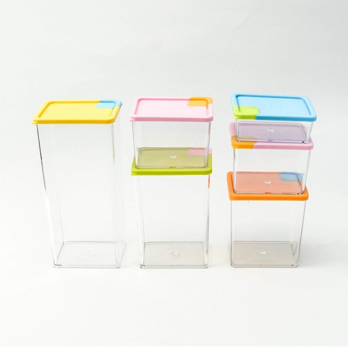 GENERICO - Set Bloques Apilables Dispensador 6uni Taper Tupper Plastico