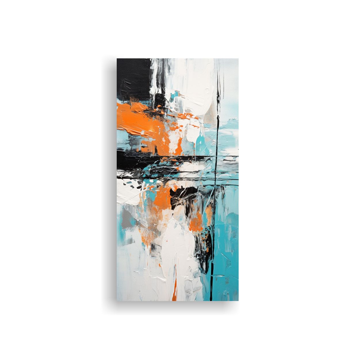 GENERICO - Arte Composición Estética Abstracta En óleo 70x140 Cm