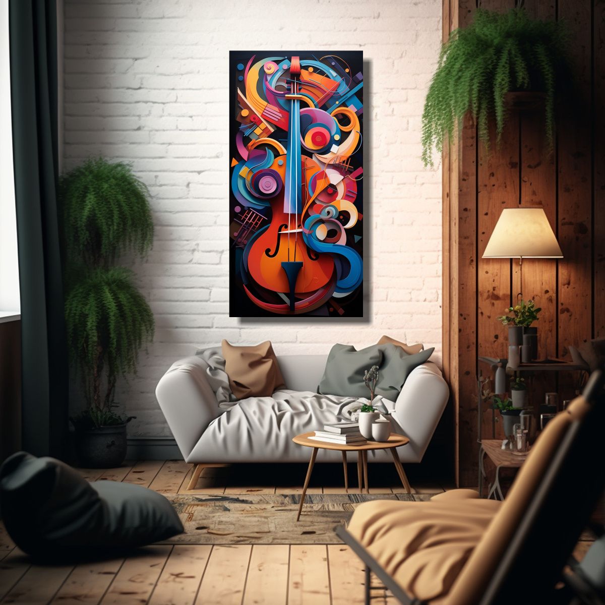 GENERICO - Cuadro De Tela Belleza Natural Abstracto Fusión 70x140 Cm