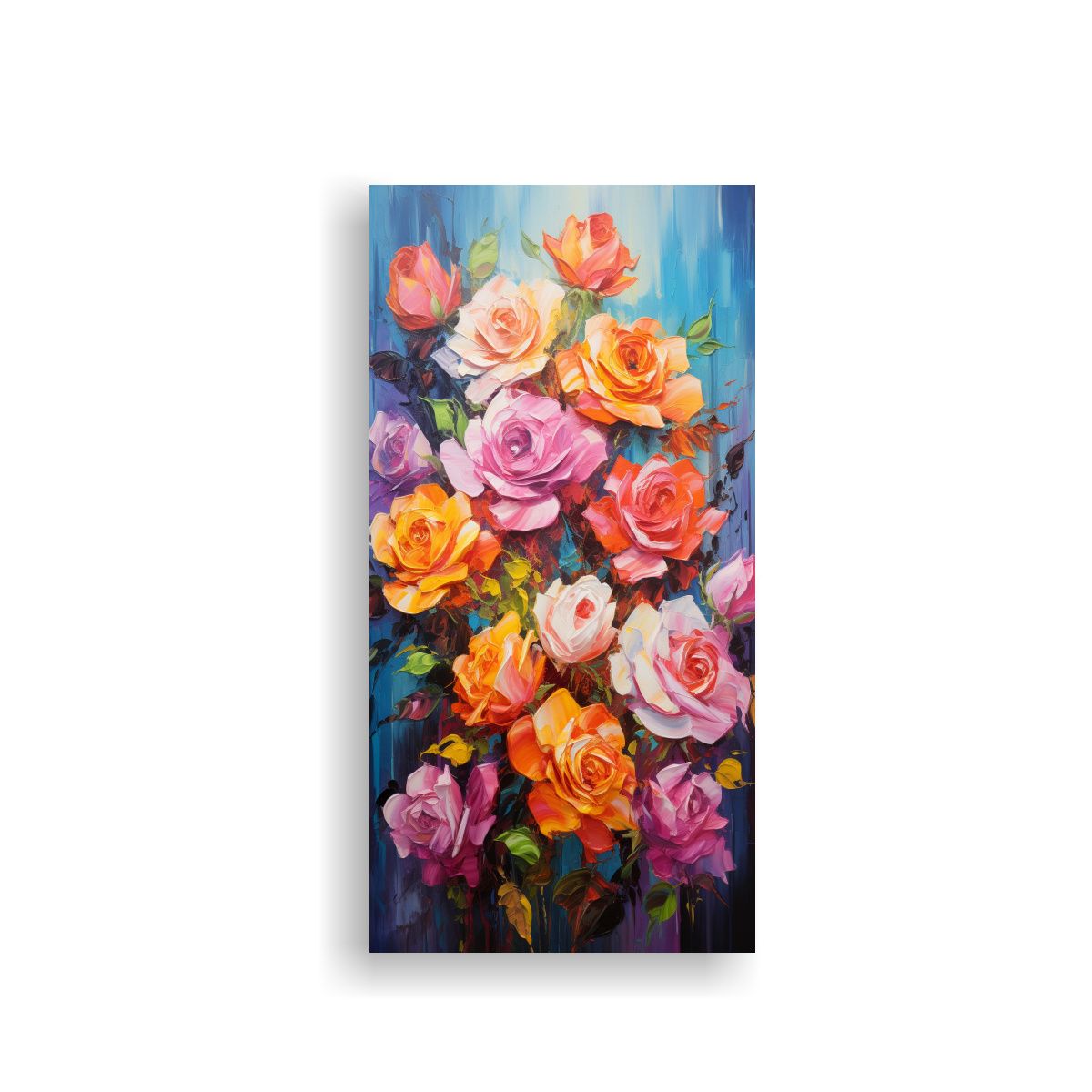 GENERICO - Cuadro Calidos Esquema Rainbow Colores Rosas En 70x140 Cm