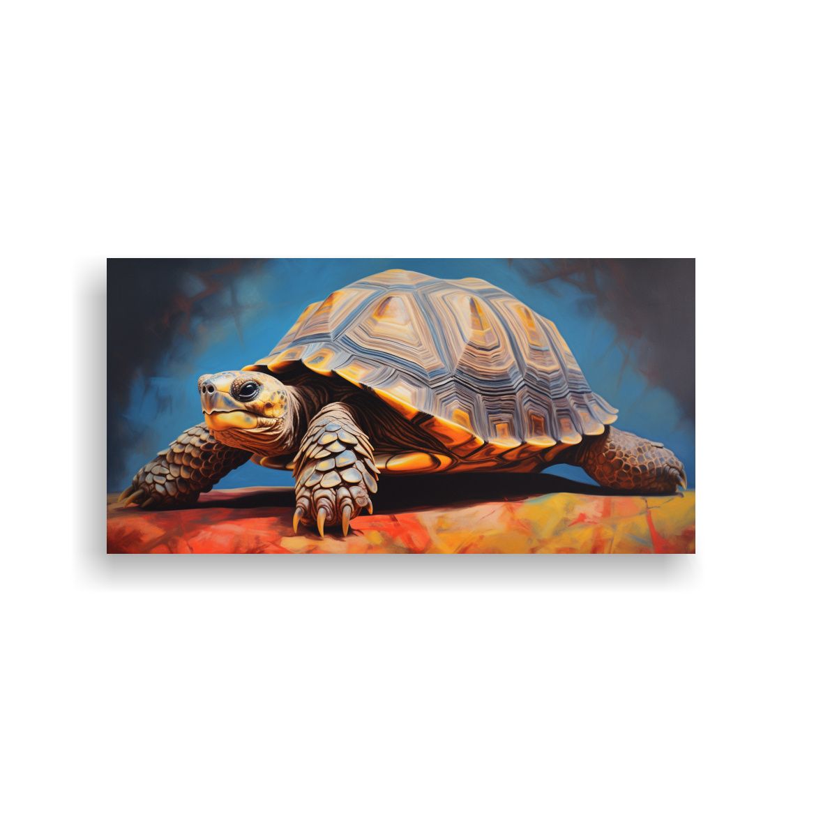 GENERICO - Pintura En Estilo óleo Colorida Estilo Tortuga 120x60 Cm