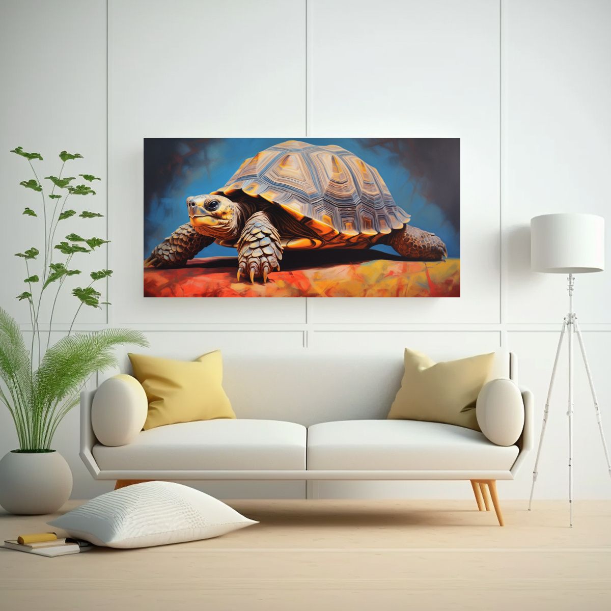 GENERICO - Pintura En Estilo óleo Colorida Estilo Tortuga 120x60 Cm