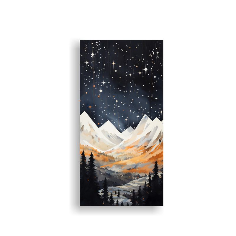 GENERICO - Cuadro Moderno Paisaje De Montaña Con Estilo 70x140 Cm