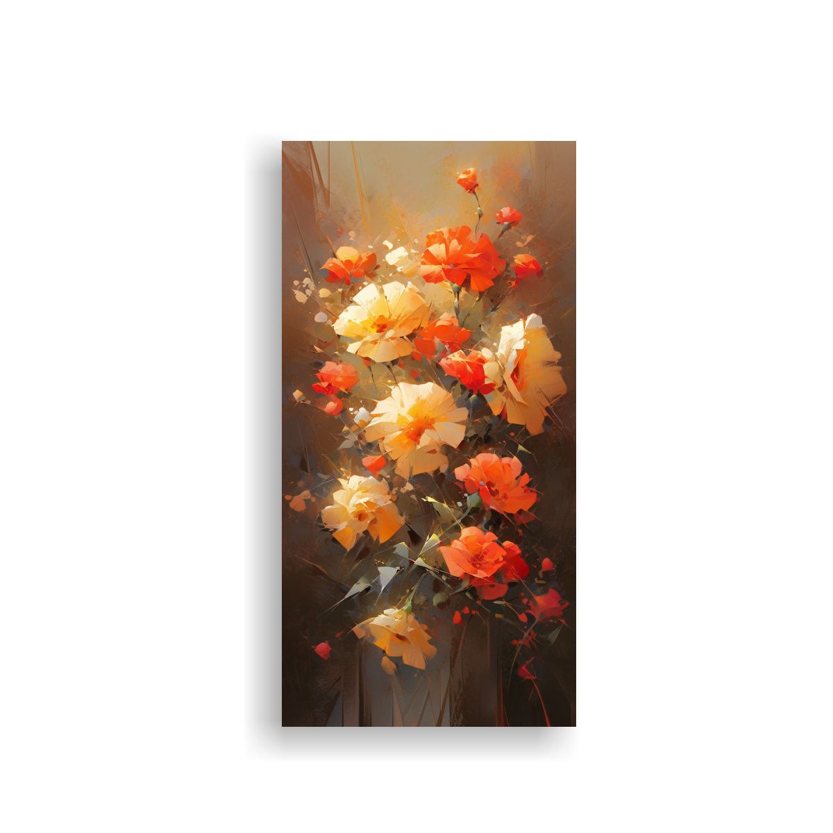 GENERICO - Cuadro Moderno Salón Con Flores Amarillas Y 70x140 Cm