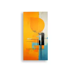 GENERICO - Arte Cuadro Multicolor Obra De Arte Abstracta Y 70x140 Cm