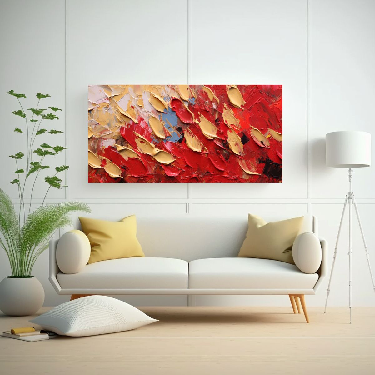 GENERICO - Pintura Abstracta En Estilo óleo Con Textura 120x60 Cm