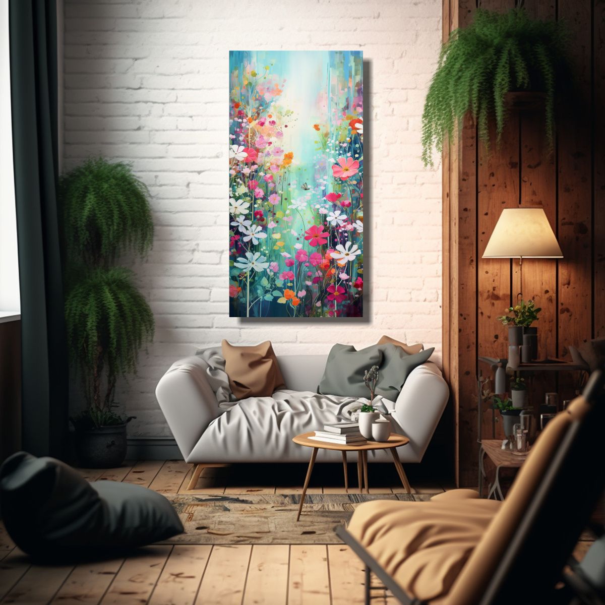 GENERICO - Paisajes Primaverales Abstractos Impresos En Arte 70x140 Cm