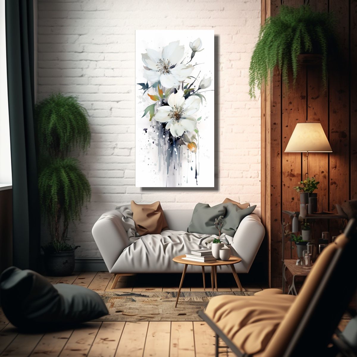 GENERICO - Cuadro Modernos A Todo Color De Flores De Pascua 70x140 Cm