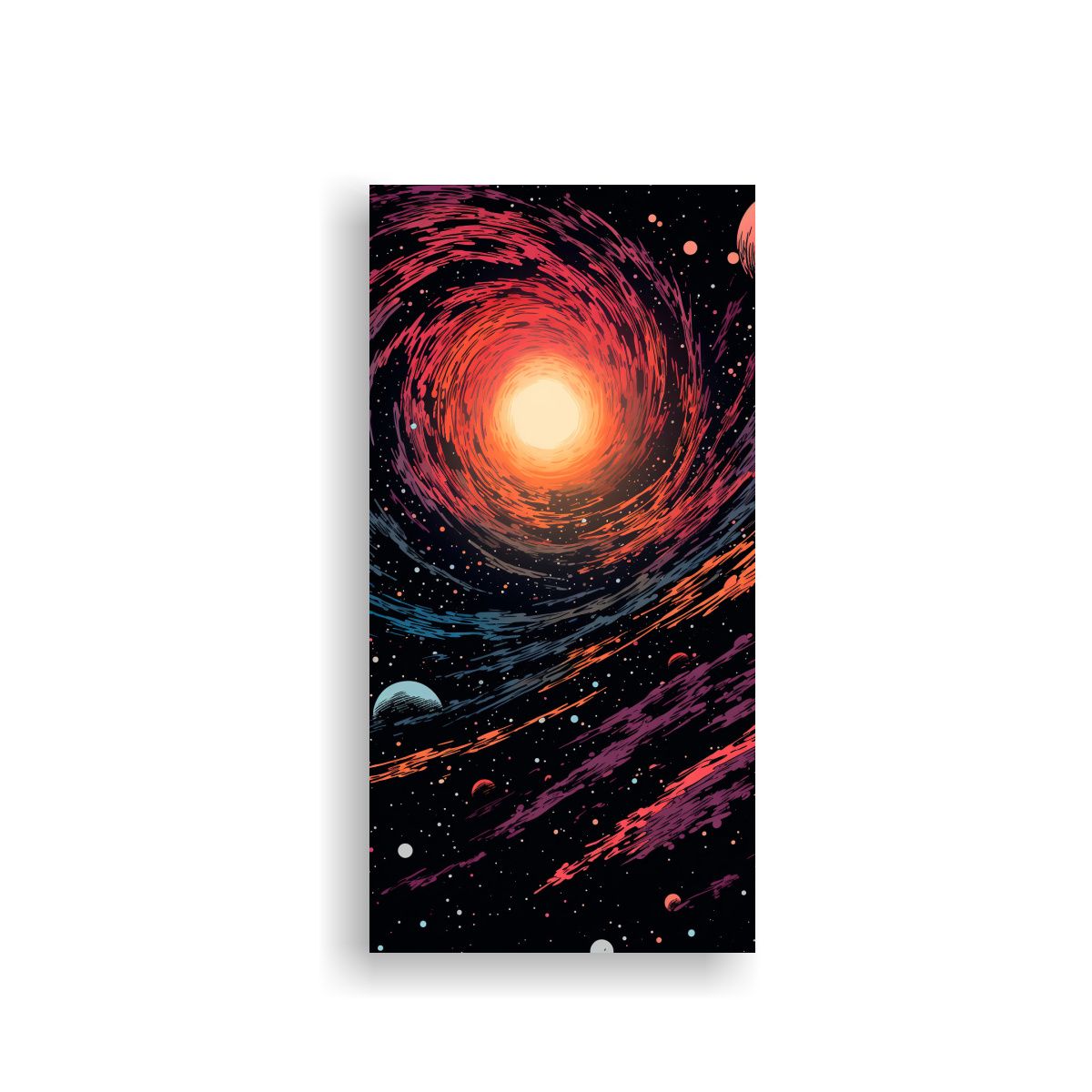 GENERICO - Cuadro Decoración Equilibrio Visual Estilo Retro 70x140 Cm