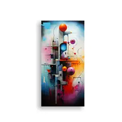 GENERICO - 1 Cuadro Abstracto Colores Vivos Para Decoración 70x140 Cm