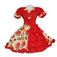 MORLAN - Vestido de Huasa Tradicional Chileno – Tallas 4 a 12 + Falso Incluido