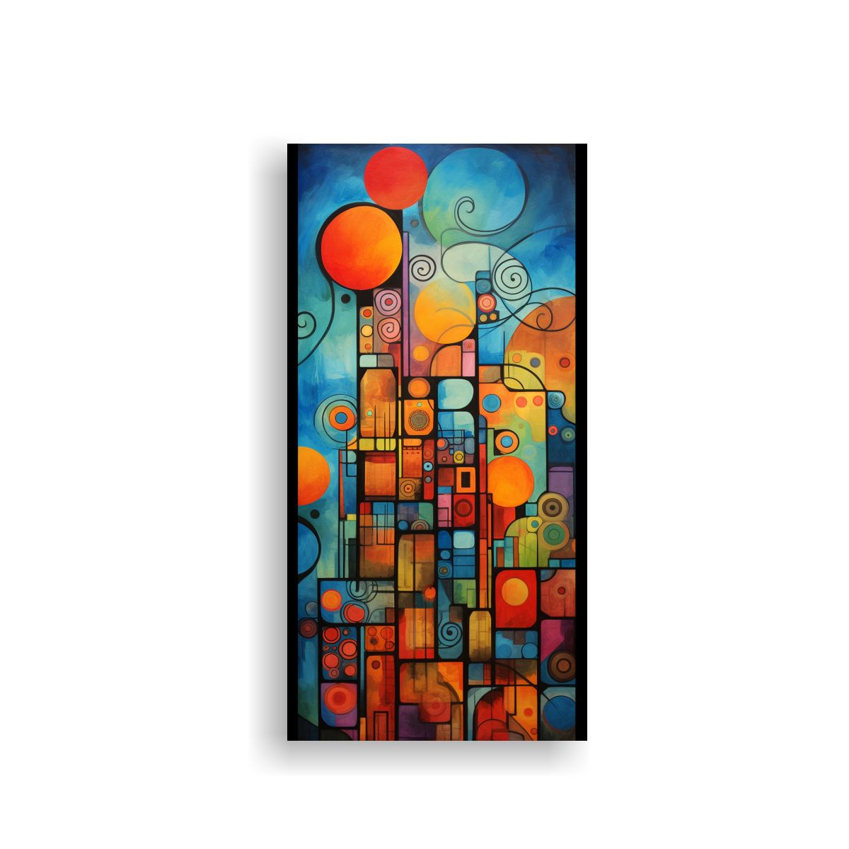 GENERICO - Arte De Pared Abstracto Geométrico Con Textura 70x140 Cm