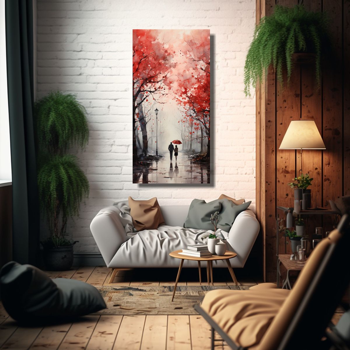 GENERICO - Cuadros De Decoración Con Personas Caminando 70x140 Cm