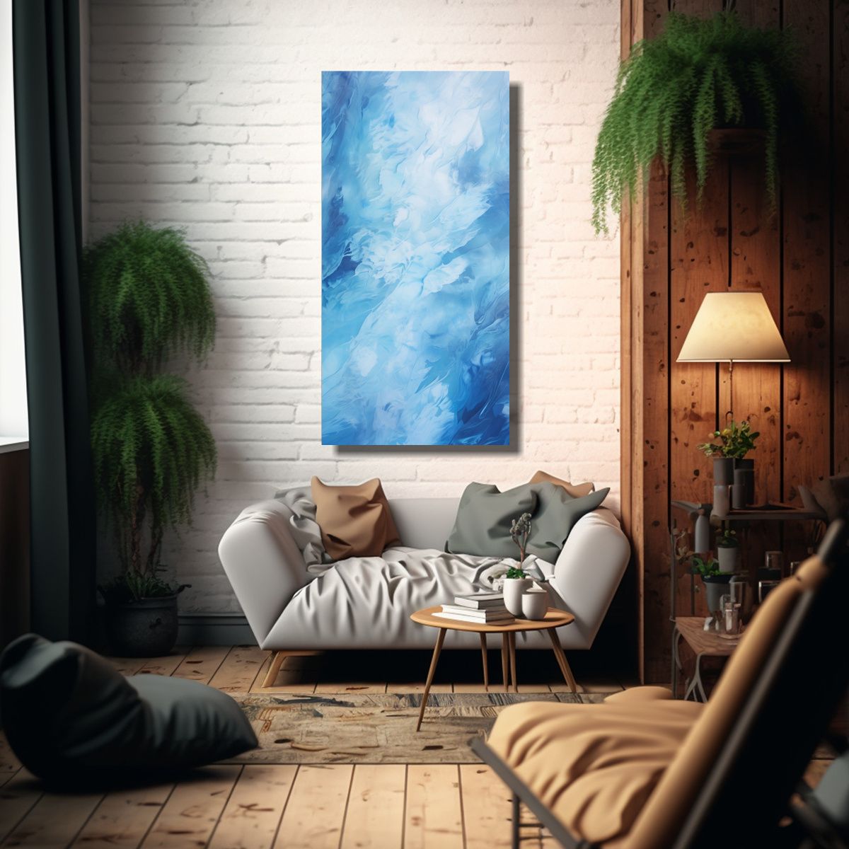 GENERICO - Cuadro Decoración Belleza Invernal Abstracta Con 70x140 Cm