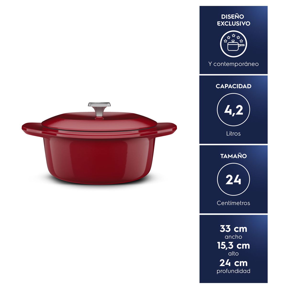 ELECTROLUX - Olla de Hierro Fundido Esmaltado Electrolux Expert 24 cm