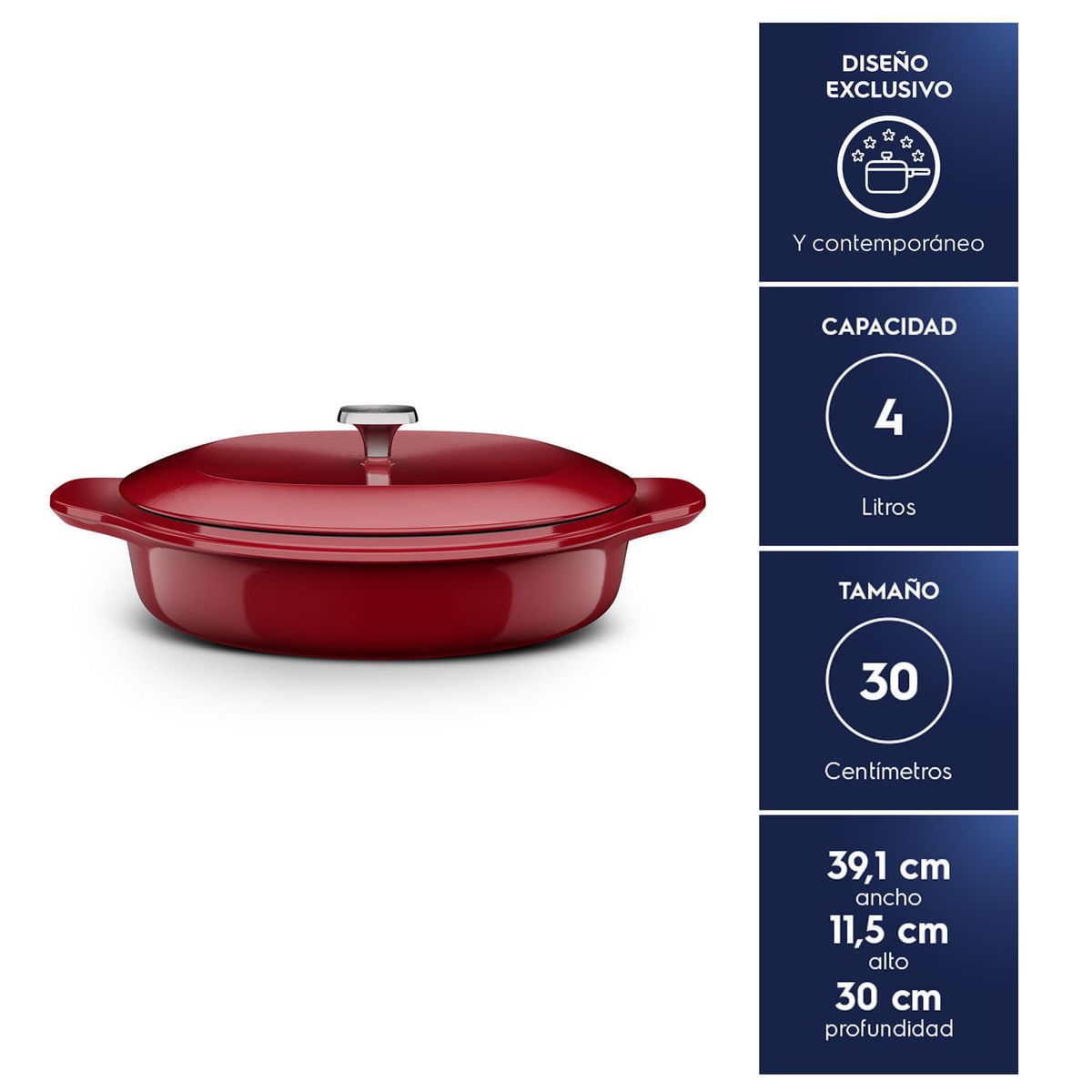 ELECTROLUX - Wok de Hierro Fundido Esmaltado Electrolux Expert 30 cm 
