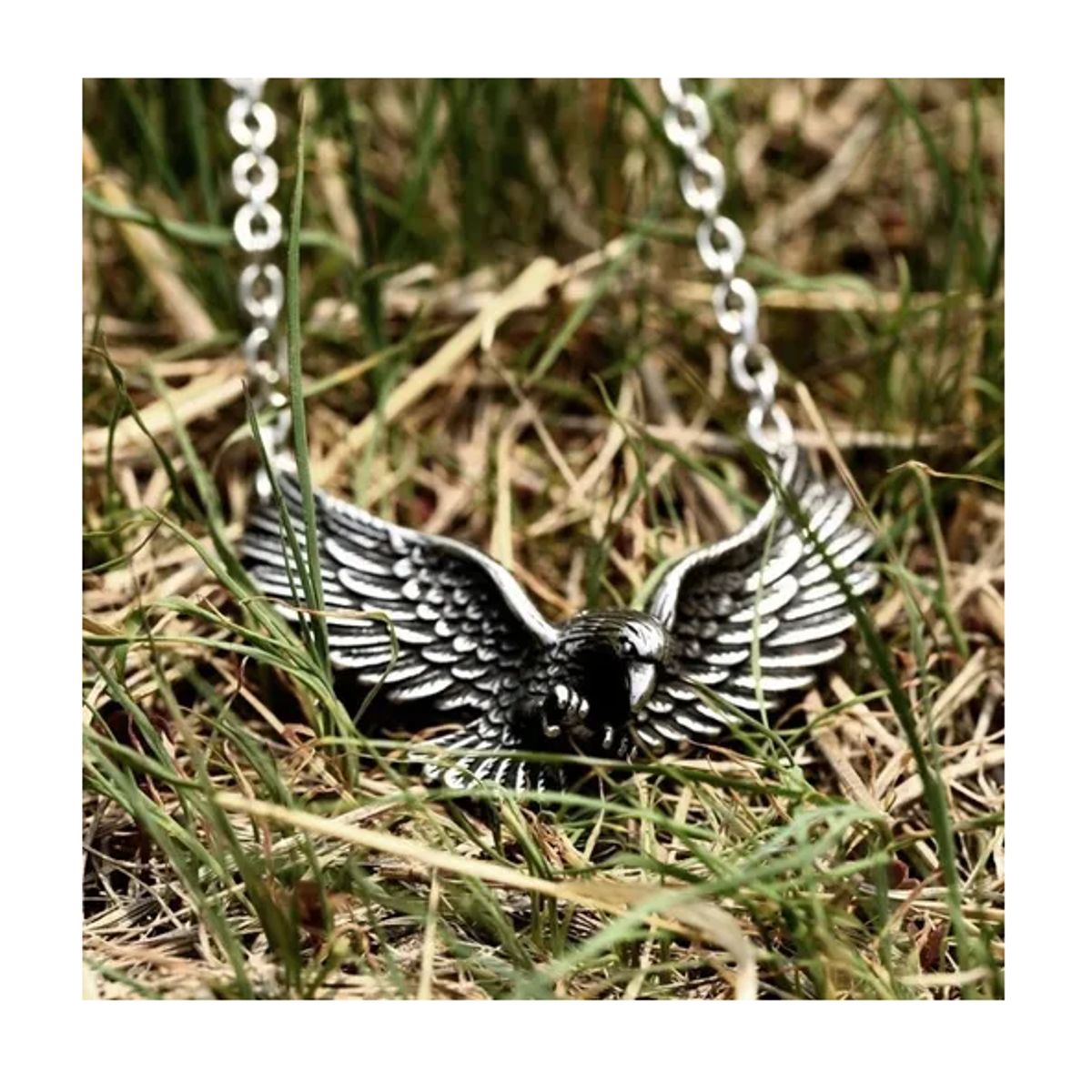 GENERICO - Collar Aguila Titanio Hombre Mujer Moda Style Royal Madriz