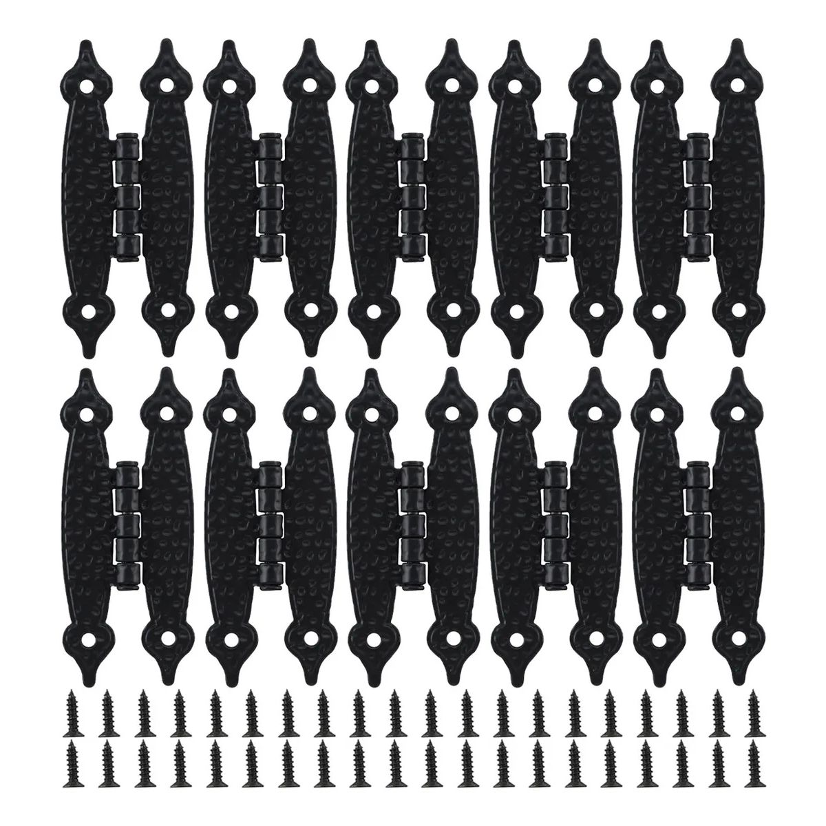 KUANGYE - 10 Pcs Bisagra Vintage Mariposa 89x36mm Con Tornillo Negro
