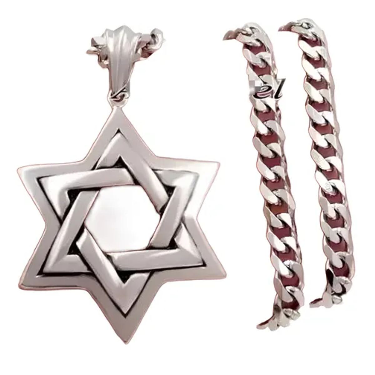 GENERICO - Collar Estrella De David Acero Quirurgico Hombre Moda Royal Madriz