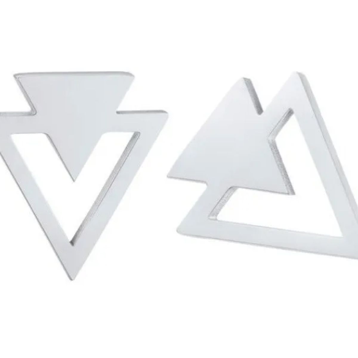 GENERICO - Aros Triangulo Punta Flecha Punk Hombre Mujer Earing Moda Royal Madriz