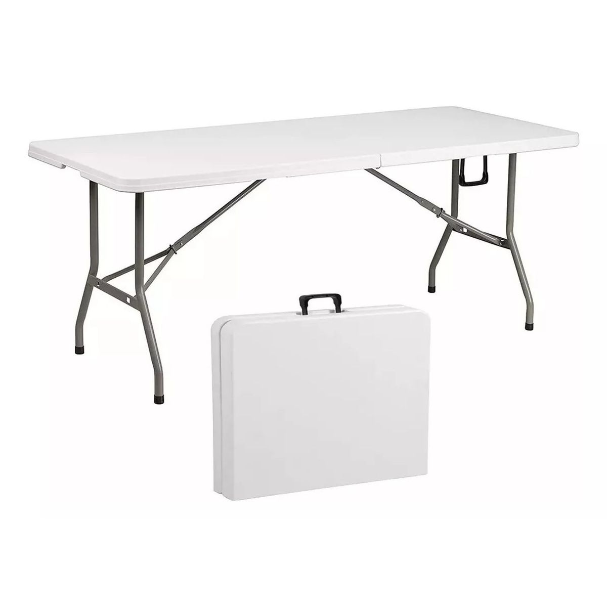 NO LOGO - Mesa Plegable Camping Portátil Color Blanco