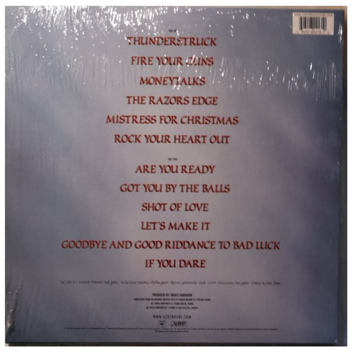 GENERICO - AC/DC - THE RAZORS EDGE / VINILO