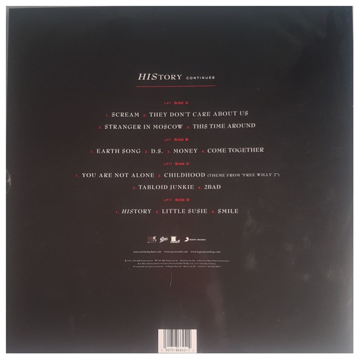 GENERICO - MICHAEL JACKSON - HISTORY CONTINUES (PICTURE DISC)(2LP) / VINILO