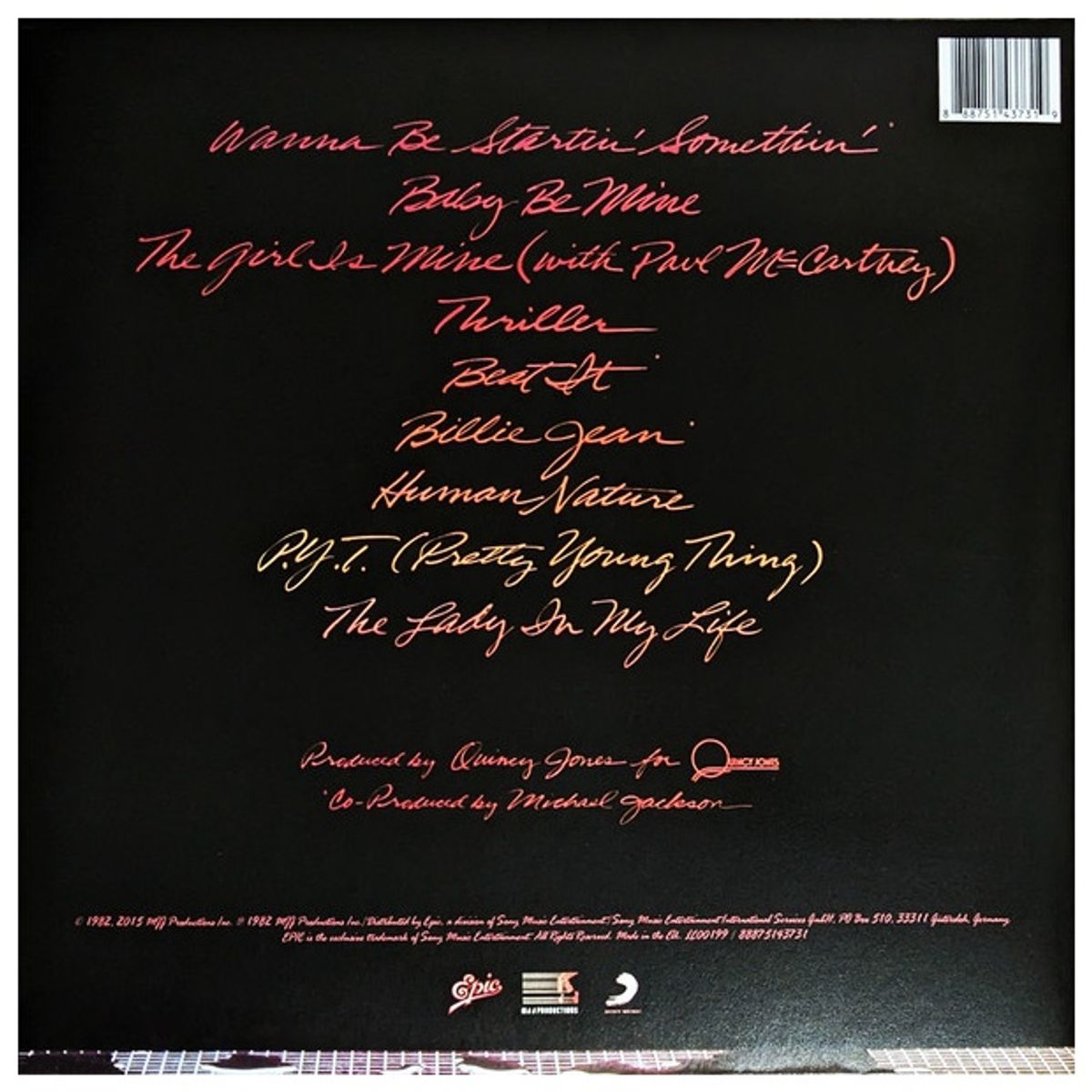 GENERICO - MICHAEL JACKSON - THRILLER / VINILO