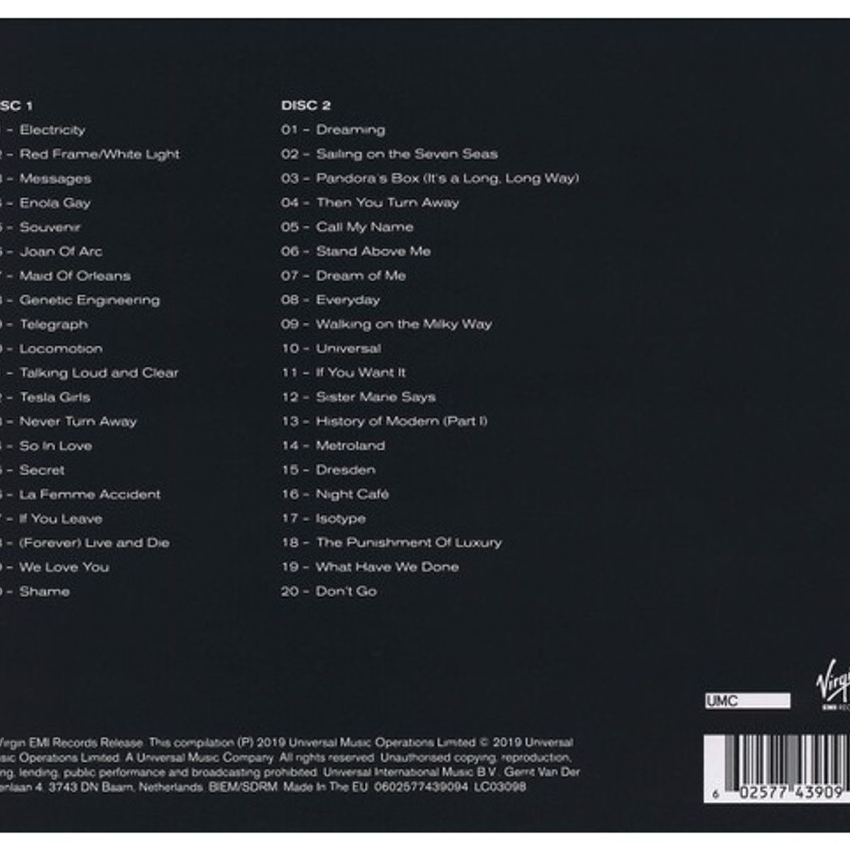GENERICO - OMD - SOUVENIR THE SINGLES 2CD CD