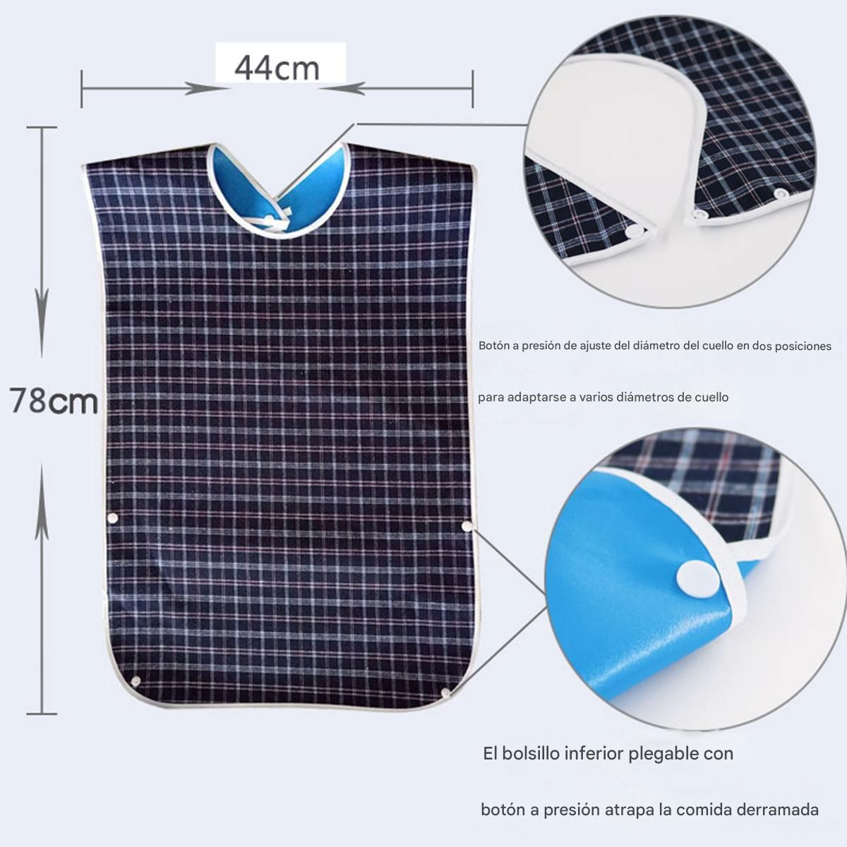 ATURE - Baberos Impermeables Para Adultos Delantales Cuadriculados