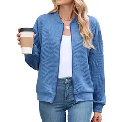 TIOZONEY - Chaqueta informal con cremallera