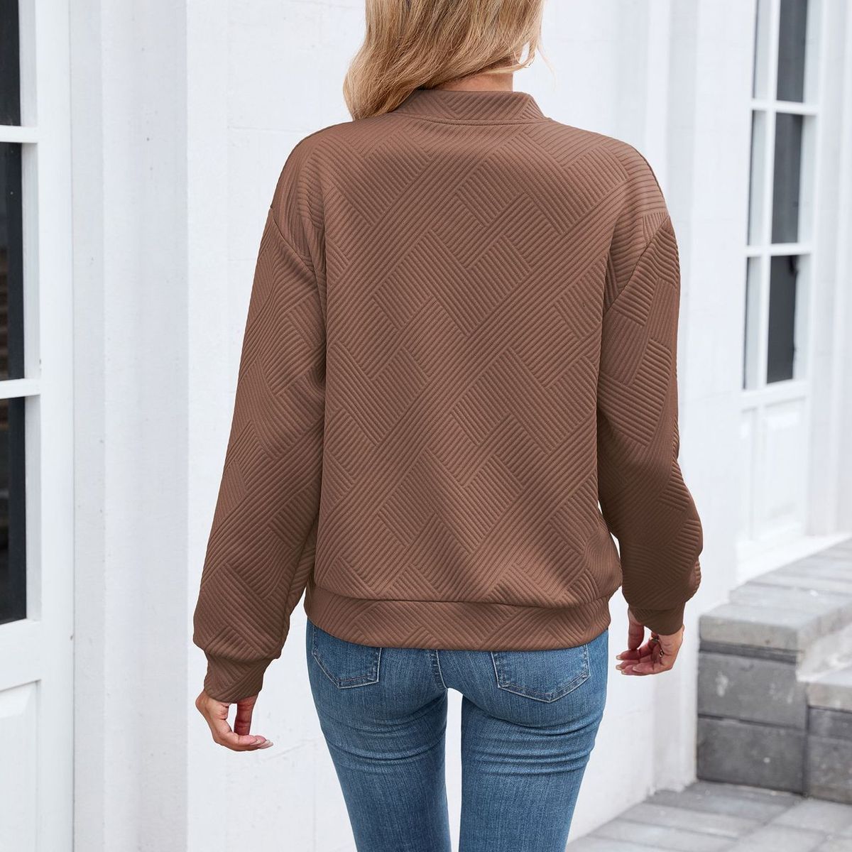 TIOZONEY - Chaqueta informal con cremallera