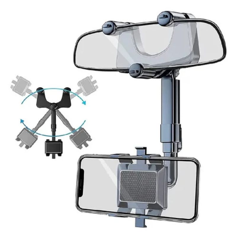 MOVI - MirrorMount 360 – Soporte Universal de Celular para Espejo Retrovisor