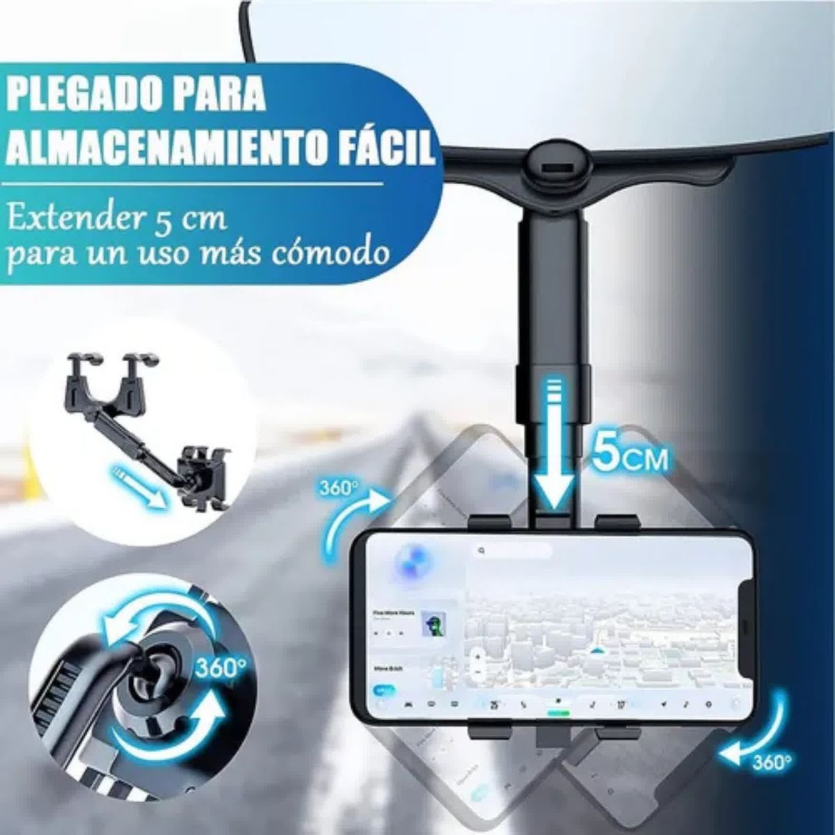 MOVI - Soporte celular espejo retrovisor