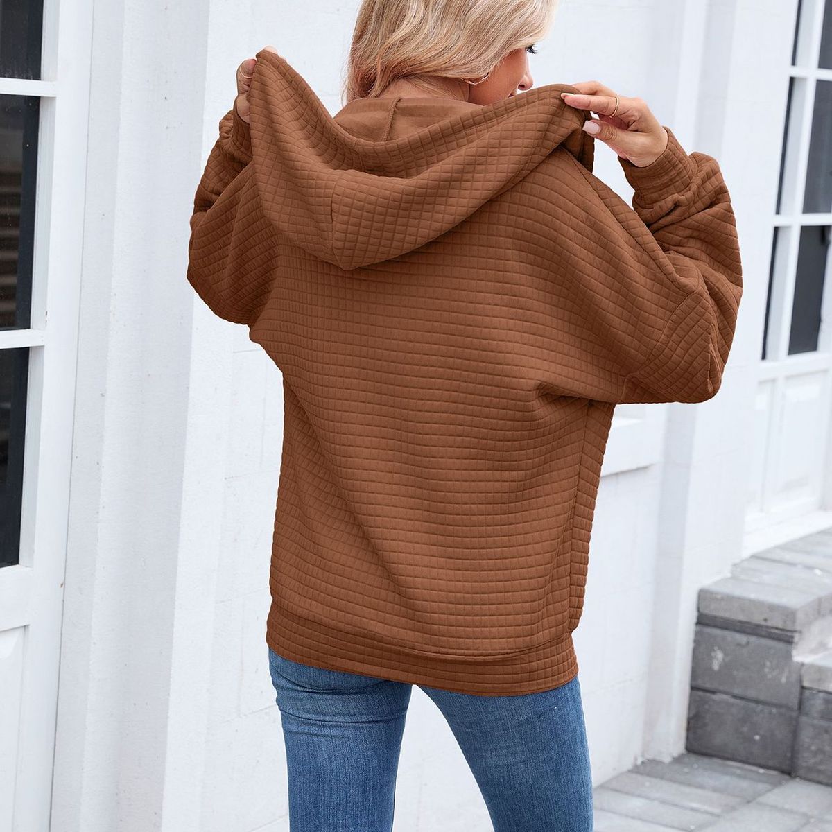 TIOZONEY - Chamarra sudadera con capucha y bolsillos