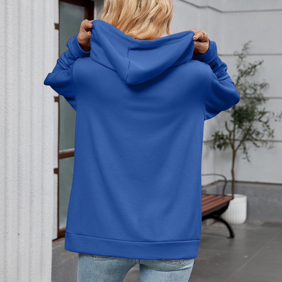 TIOZONEY - Sudadera con capucha y cremallera