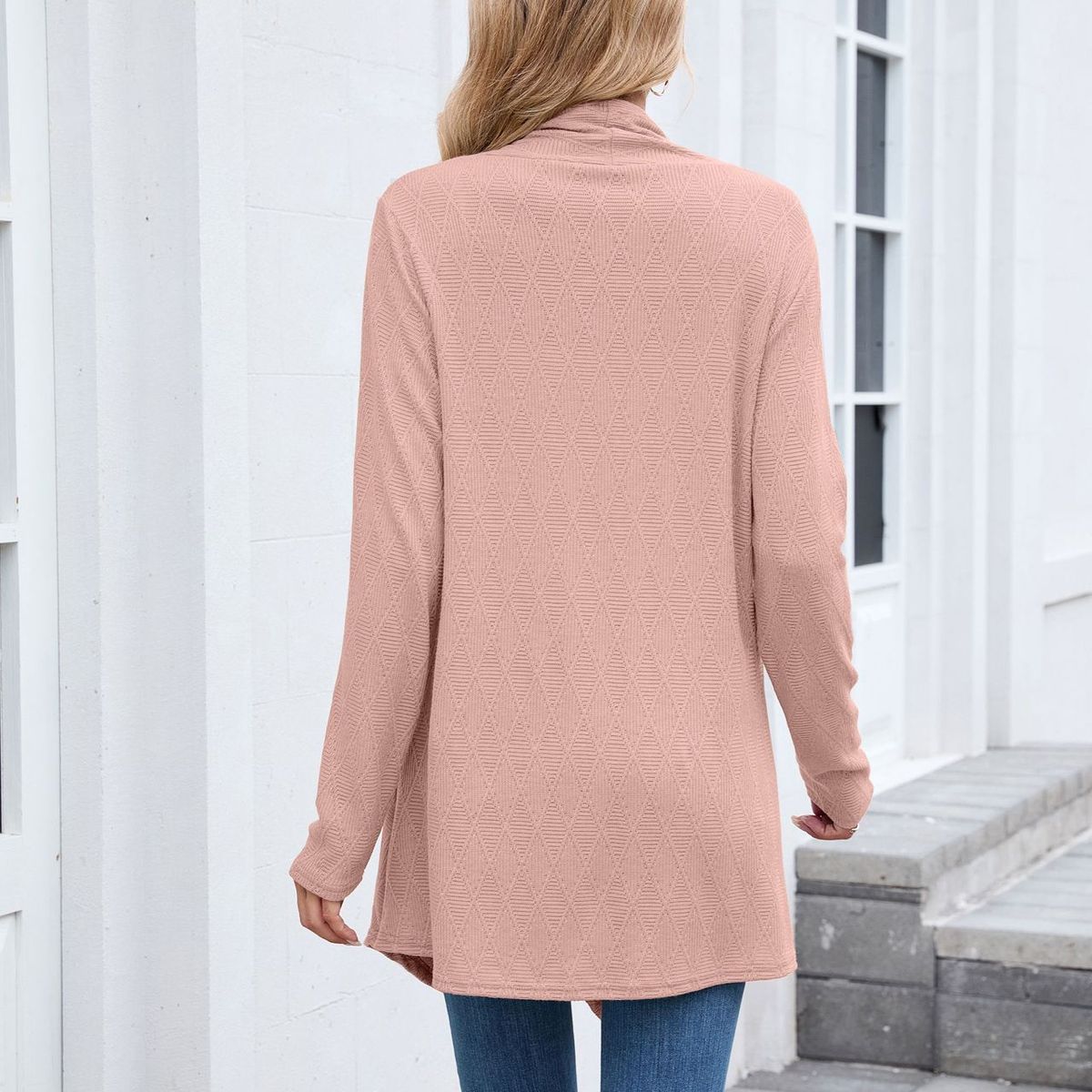 TIOZONEY - Cárdigan de manga larga