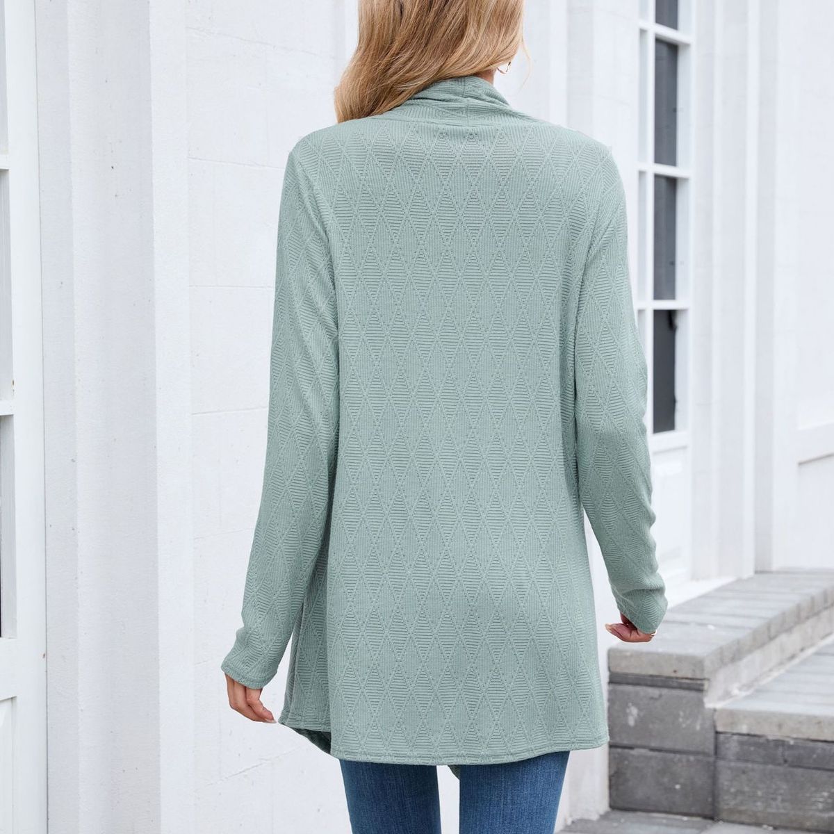 TIOZONEY - Cárdigan de manga larga