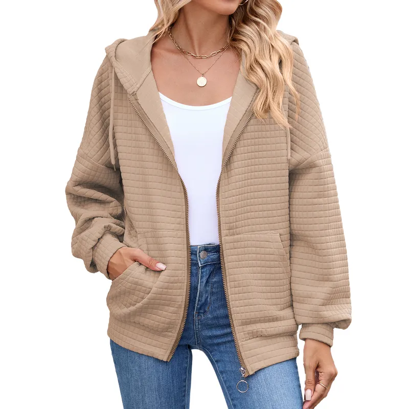 TIOZONEY - Chamarra sudadera con capucha y bolsillos