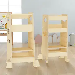ZSPK - Torre de Aprendizaje Montessori Madera Natural para Niños