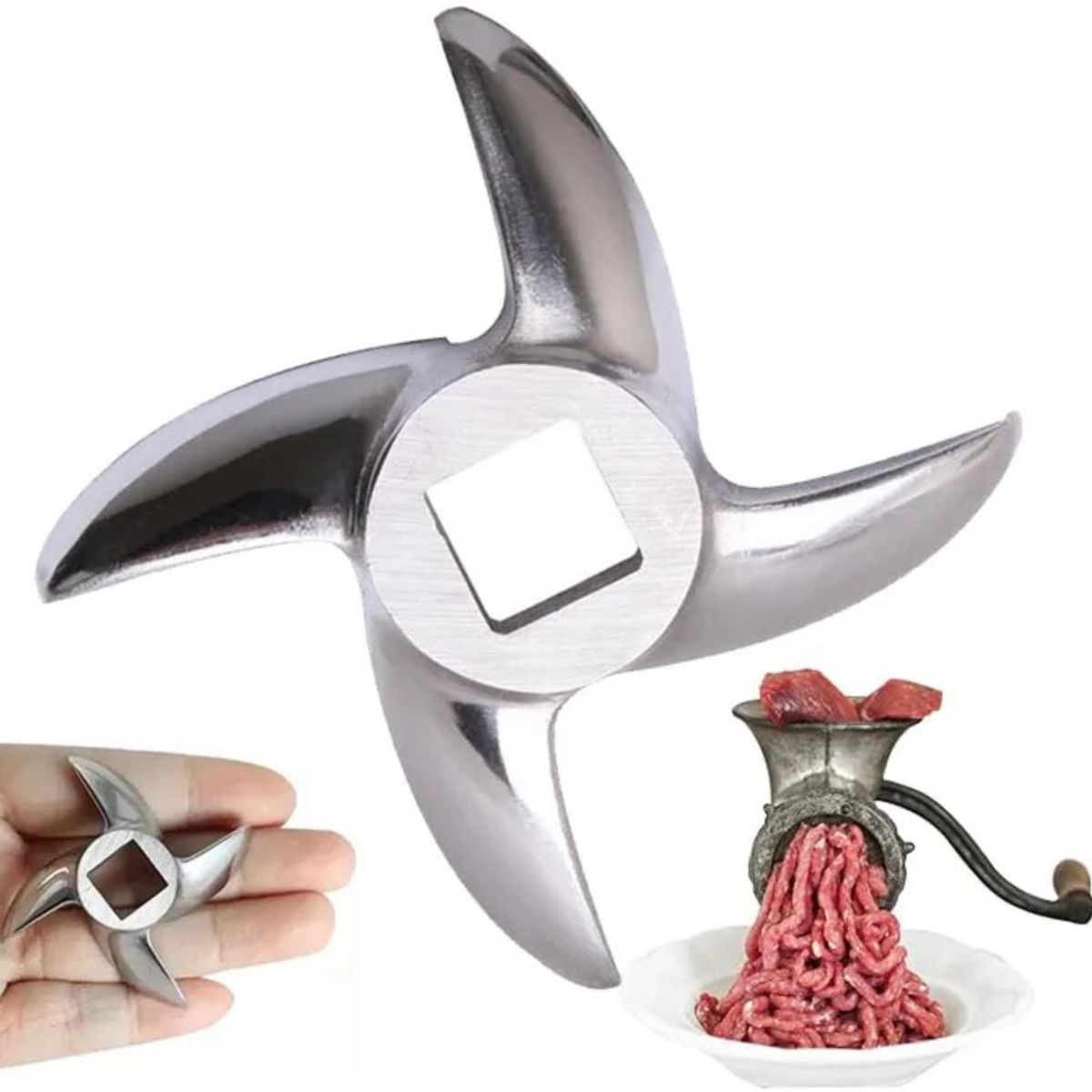 ATURE - Cuchilla Para Picadora De Carne De Acero Inoxidable N.o 12
