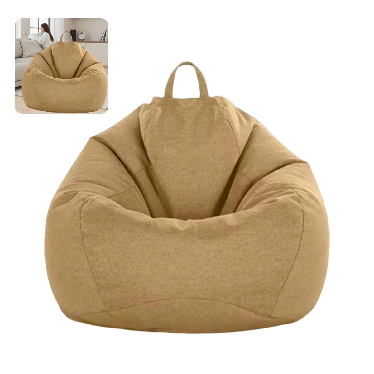 KINDA NICE - Puf Gigante En Forma De Pera Y Sin Rellenolavable 100120cm