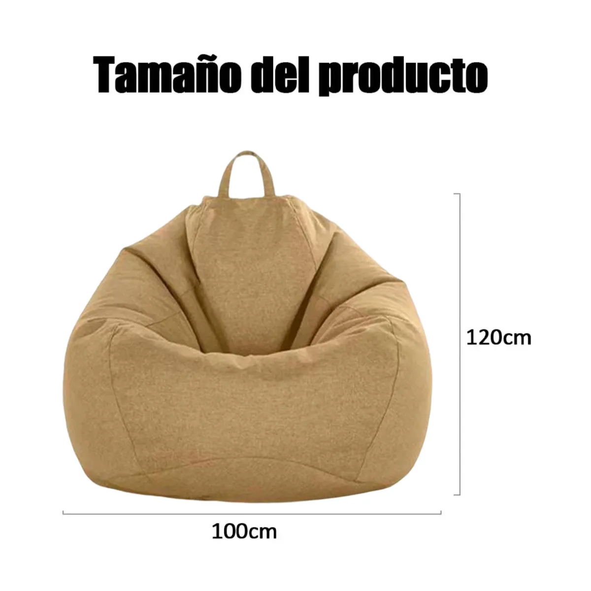 KINDA NICE - Puf Gigante En Forma De Pera Y Sin Rellenolavable 100120cm