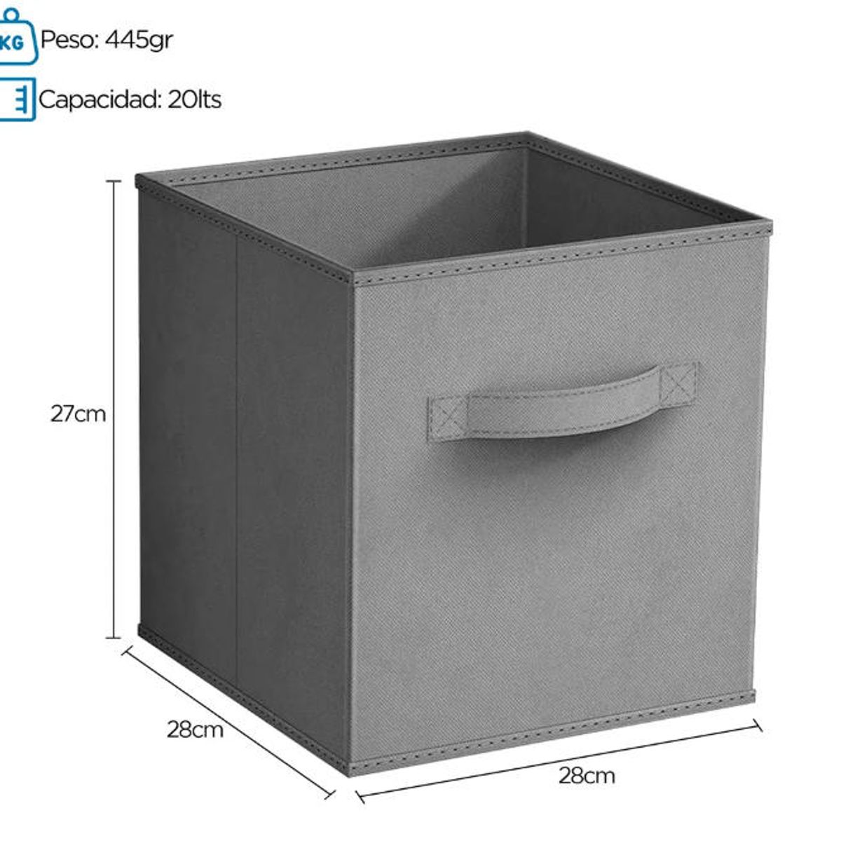 ATURE - 6 Cajas De Almacenamiento Cuadradas Plegables Sin Tapa