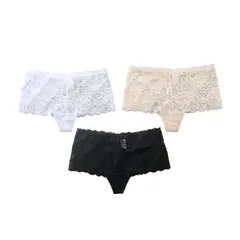 ATURE - Pack 3 De Bragas De Encaje De Microfibra Mujer